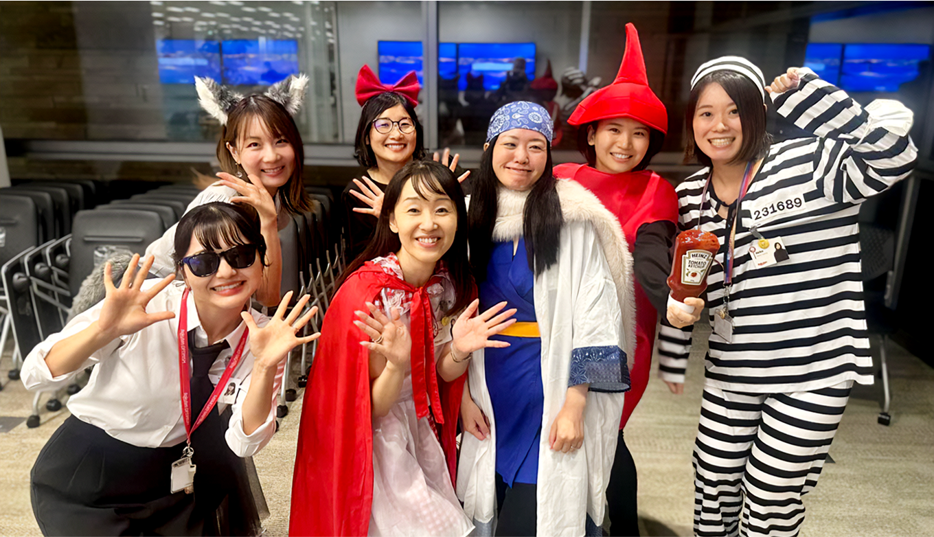全社イベント「ハロウィン」ではケチャップ仮装で参戦!宿輪さんの“ふざけて本気”感が伝わります